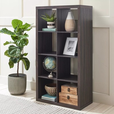 Better Homes & Gardens 8-Cube Storage Organizer Tobacco Oak Versatile Design