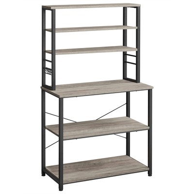 VASAGLE Coffee Bar, Baker s Rack for Kitchen with Storage, 6-Tier Kitchen She...