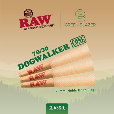 RAW Cones Single Size Dogwalker: 150 Pack - Mini Pre Rolled Cones Shorter Tha...