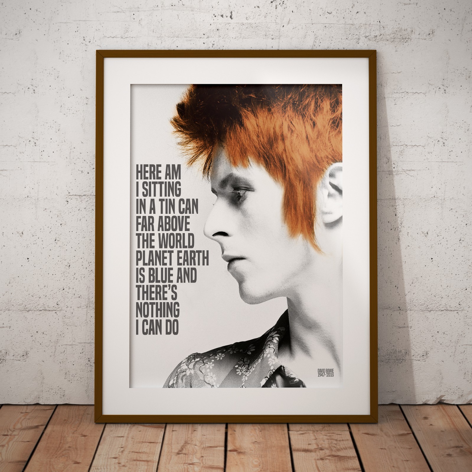 David Bowie Space Oddity Lyrics Poster Five Prints or Three Frames EXCLUSIVE