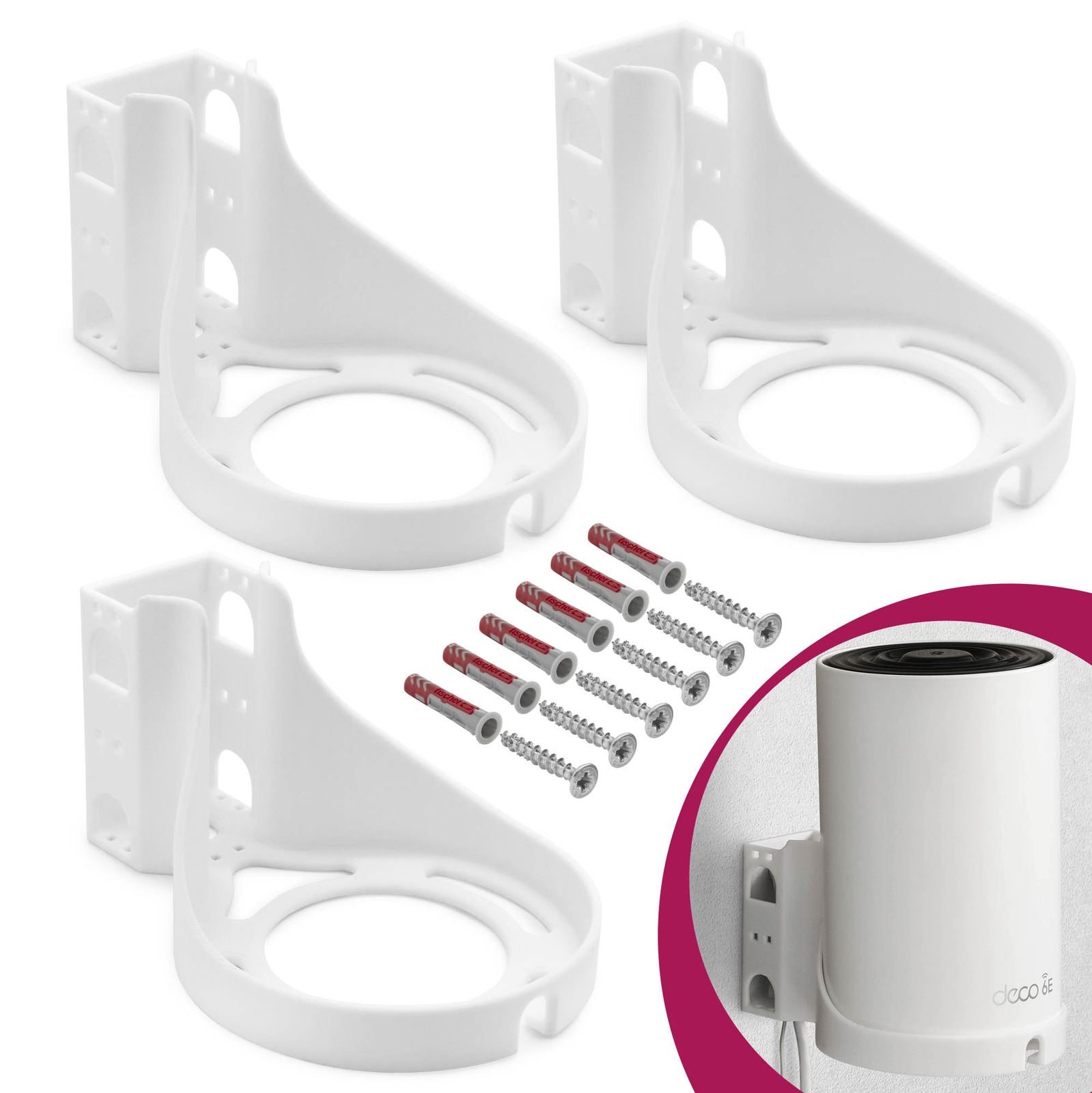 Support mural adapté au routeur répéteur WLAN TP-Link Deco XE75 AXE5400 Mesh Ha