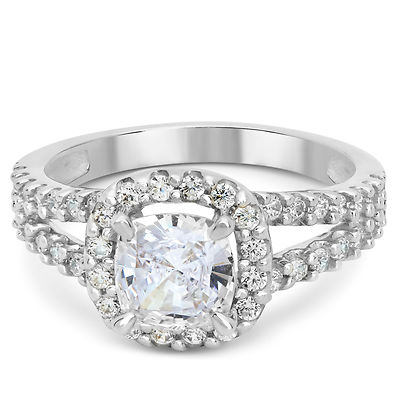 Pre-owned Tjg 14k Solid White Gold Cz Cubic Zirconia Solitaire Engagement Ring 1.5 Ct. In White/colorless