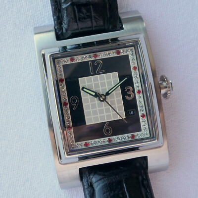 Mercedes Benz Ladies Women's Classic Car Accessory  Swarovski Art Deco Watch