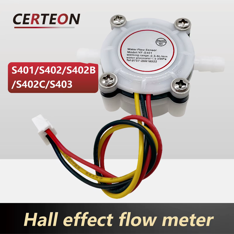 YFS401 YF‑S402 S402B S402C S403 Flow Sensor DC3.5‑24V 0.5‑30L/min G1/4 G3/8 G3/4