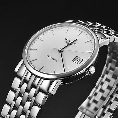 Pre-owned Longines Elegant, L, S/s, Wht-d,s/s-b,m A