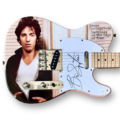 Bruce Springsteen Signed Guitar Custom Graphics JSA COA