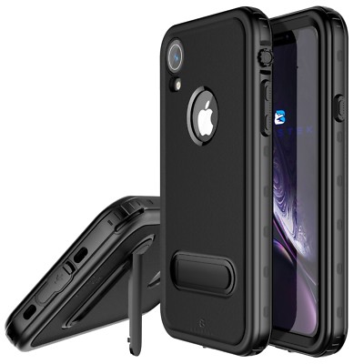 For Apple iPhone XR Life Waterproof Case Cover with Kickstand & Screen Protector