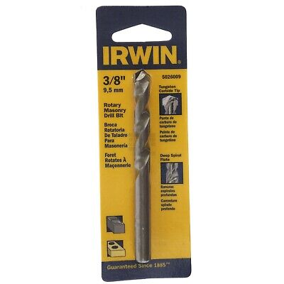 Irwin 5026009 3/8'' Rotary Masonry Tungsten Carbide Tip Drill Bit