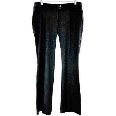 NEW/NWT Sisley Black Tonal Houndstooth Check Trousers Pants Size 10