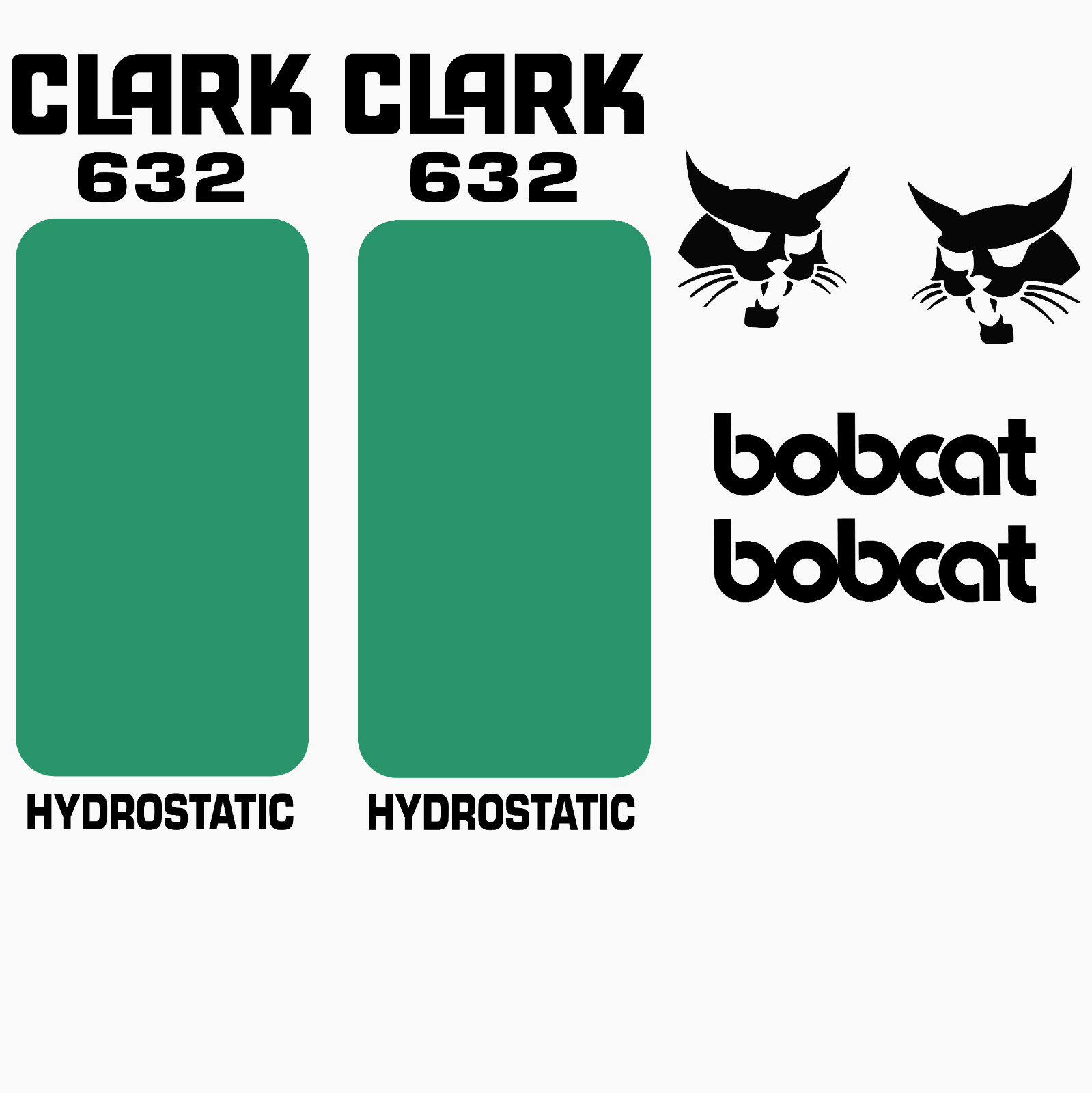 Fits Bobcat 632 Decals Stickers kit Repro Aftermarket Decal kit  Premium Vinyl