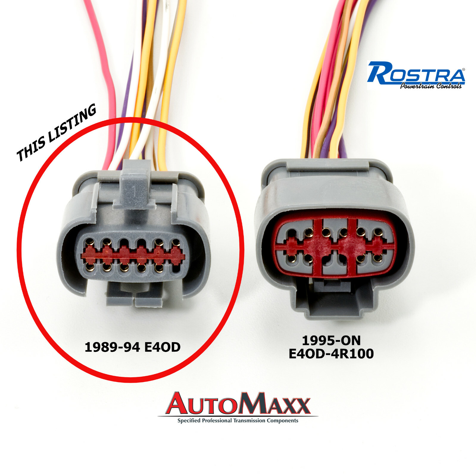 Ford 1989-94 E4OD Wiring Harness Repair Pigtail for Solenoid Assembly Rostra