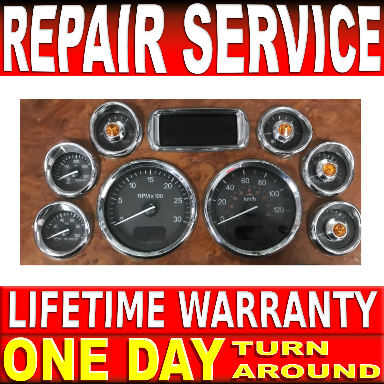 ムガムビル　1〜6 06-16 Peterbilt 389 388 387 386 384 379 Gauge Panel Buzzer