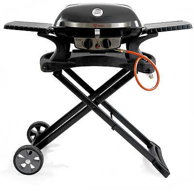 BBQ-Toro Tragbarer Tisch Gasgrill 2 Brenner | kompakter Tischgasgrill für Balkon