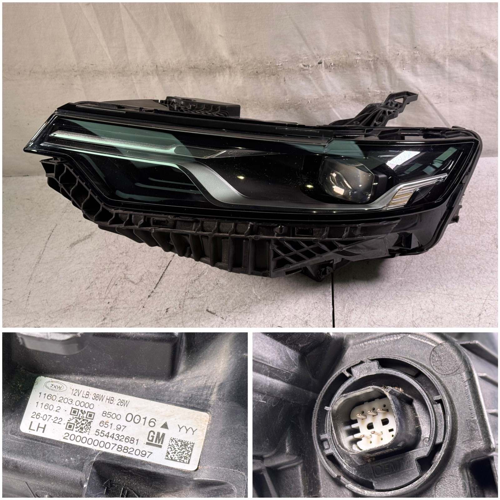 Complete! 2020-2025 Cadillac XT6 Left Driver LH Single Beam LED Headlight OEM