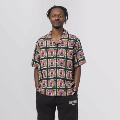 

HUF x Pleasures Pop Top Woven SS Lifestyle Рубашка Мужская черный/розовый/белый, Multicolor, HUF x Pleasures Pop Top Woven SS Lifestyle Shirt