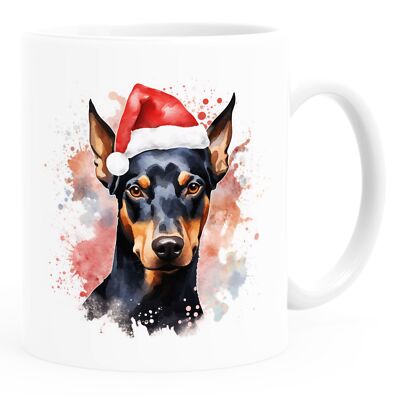 Tasse Hunde-Motiv Weihnachten Weihnachtsmütze lustig Hunderassen Geschenk