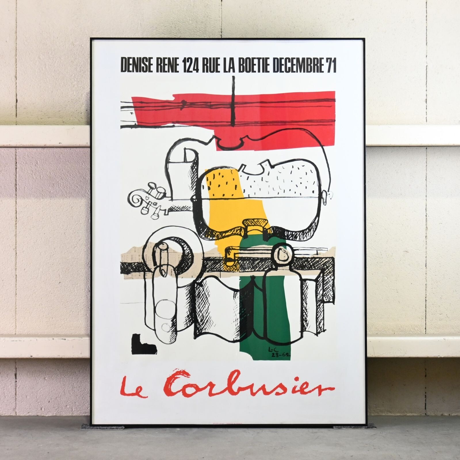 1971 Le Corbusier Exhibition Original Poster Silkscreen