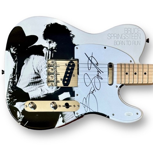 Bruce Springsteen Signed Guitar Custom Graphics JSA COA Born