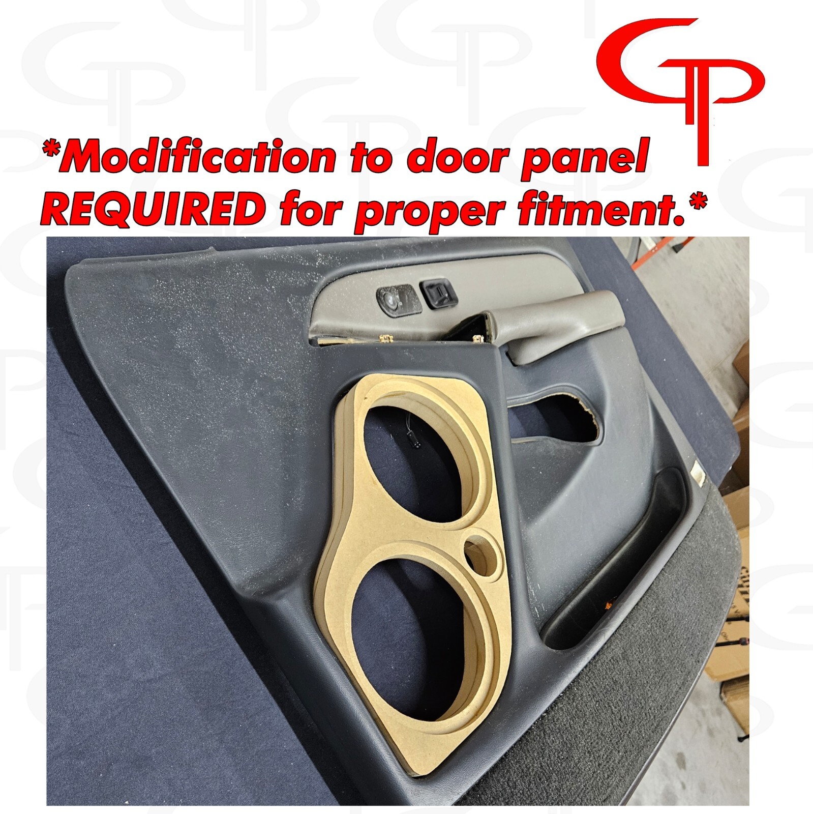 Silverado Tahoe Front Door Pod Baffles Flush 2x 6.5" + Tweeter Speaker Rings DIY