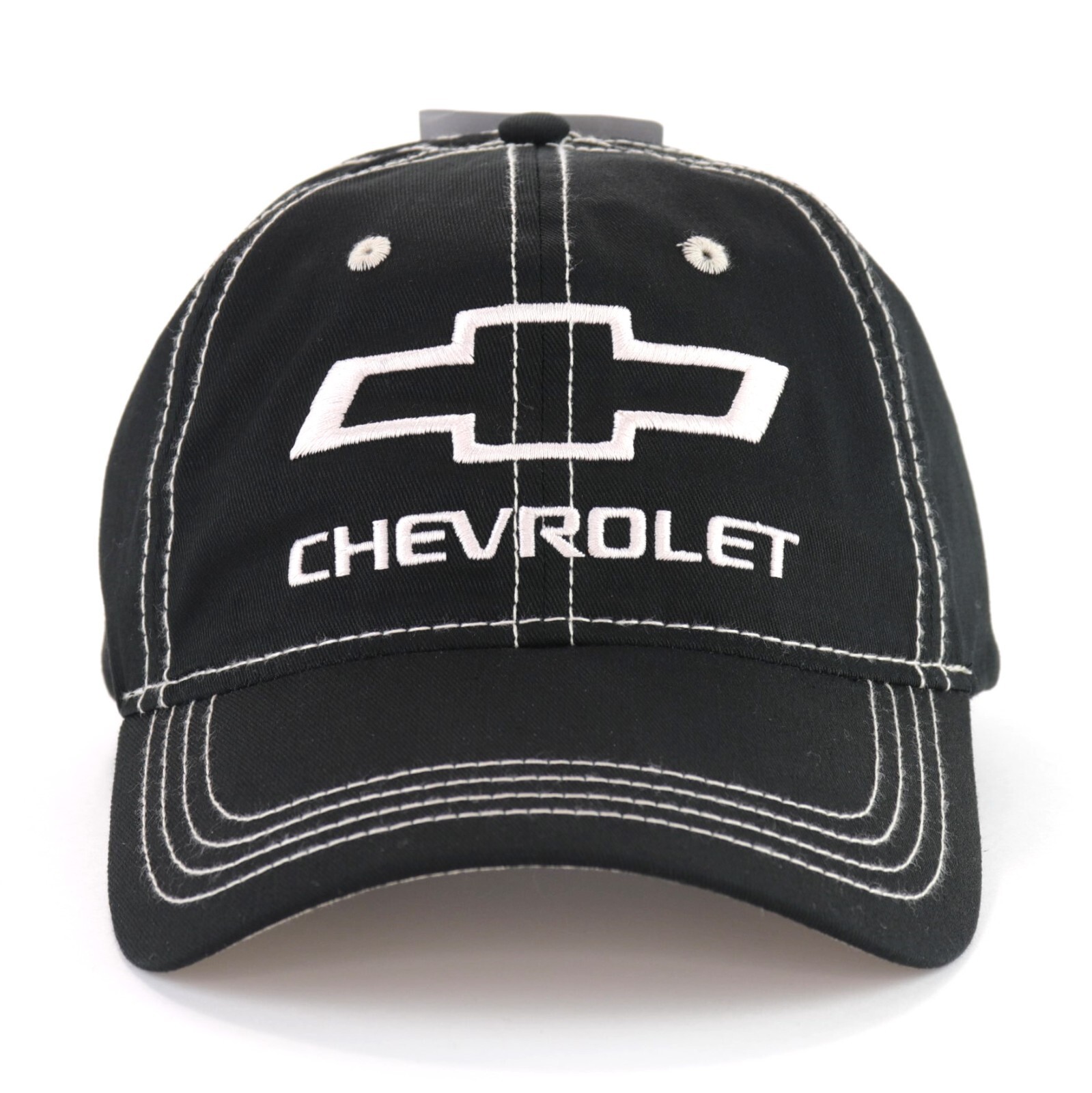 Chevrolet Bowtie Baseball Hat Ball Cap Black Embroidered Official Licensed