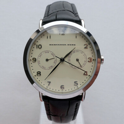 Mercedes Benz Classic Medium Design Day Date Car Accessory Made in Germany Watch