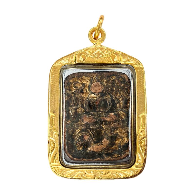 Best Sell ! Phra Somdej LP Pan Thai Amulet Sacred Magic Talisman Lucky Gold Case