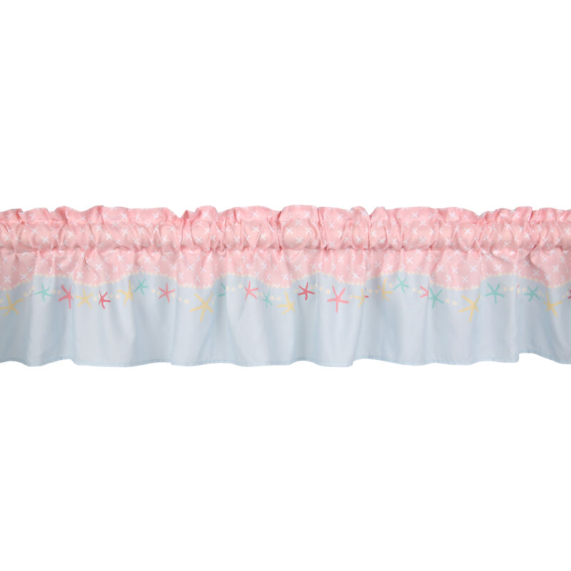 Bedtime Originals Ocean Mist Pink/Aqua Seashell Window Valance