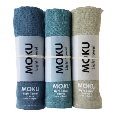 [Contex] MOKU (60005-90) Face towel M size 3 pcs (Turquoise Blue Blue Gr