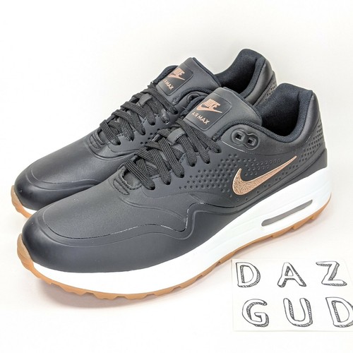 Nike Women's Air Max 1 G Golf Shoe Black Metallic Bronze