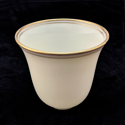 Lenox China Demitasse 2" 2.25 Insert Liner Sterling Silver Frame Vintage 2 3/8"D