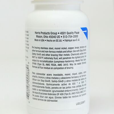 SSWF7 Harris Stay-Silv Silver Soldering Flux White Paste for Hi Temperature