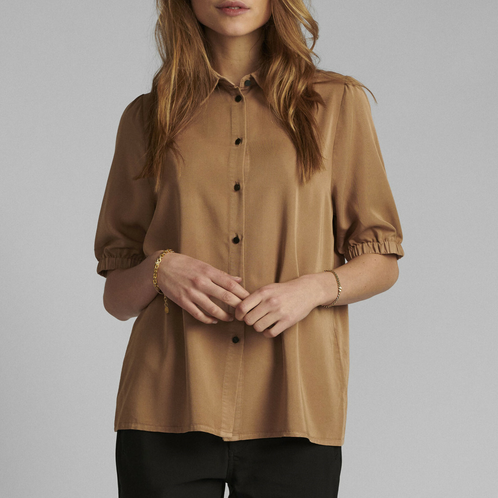 NÜMPH Nucasilda Bluse Hemd Shirt - Tannin 700416