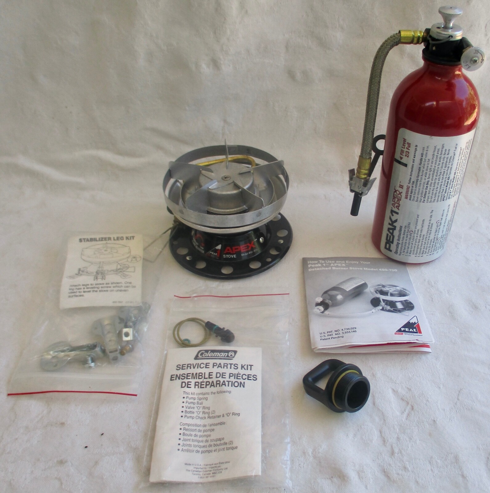 New Vintage Coleman Peak 1 Stove APEX II Detached One Burner Stove 450