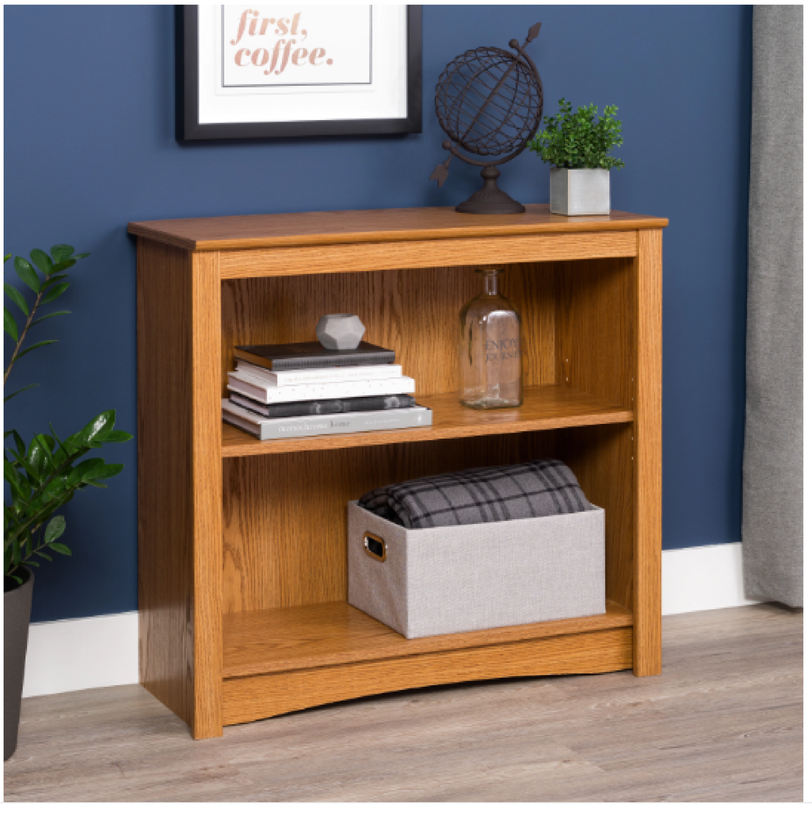 2-shelf Bookcase- OAK- This Shelf will Provide Extra Storage in your Home,Office