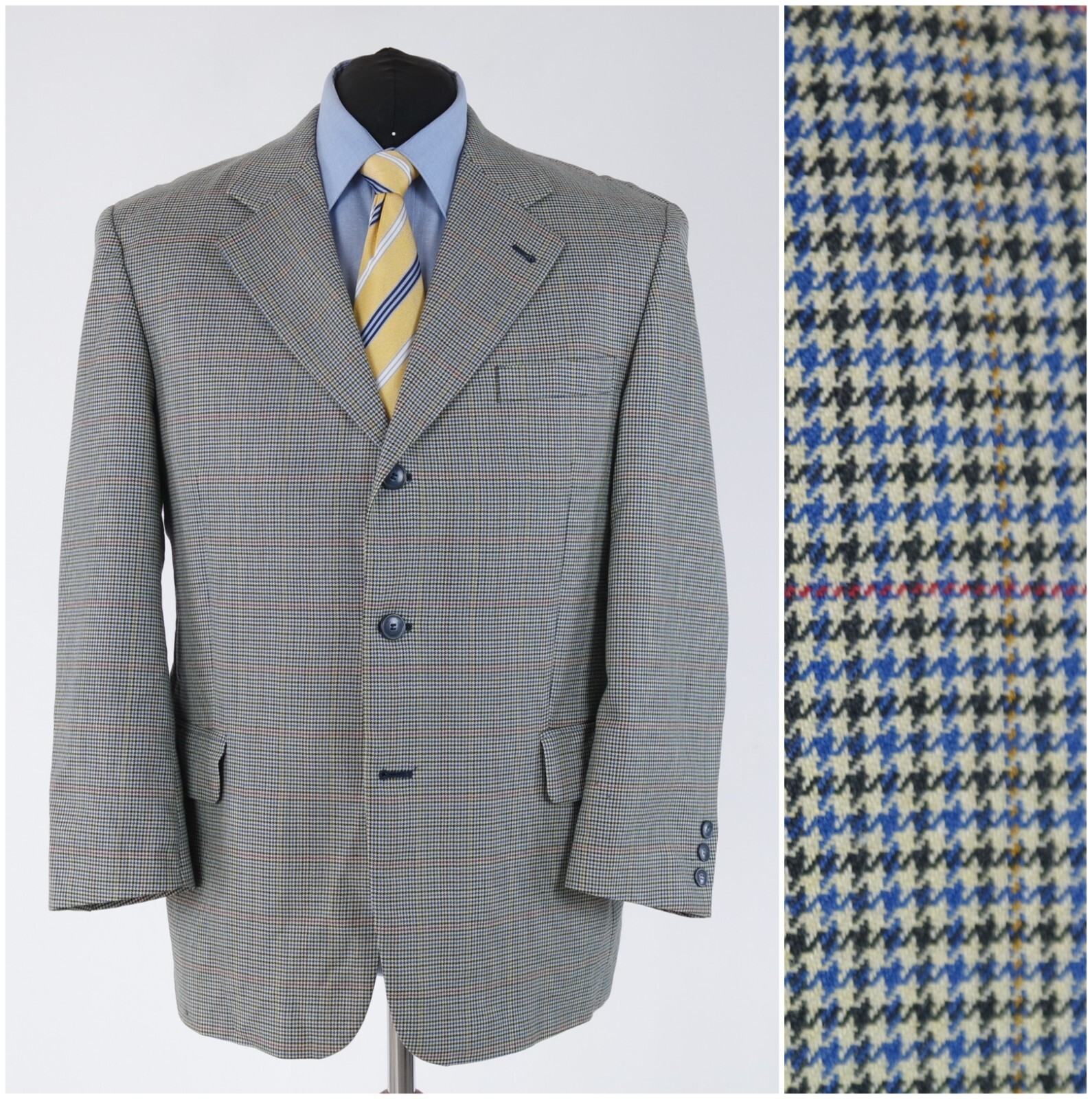 Mens Vintage Sport Coat 46S US Size CANDA Plaid Multi Colour