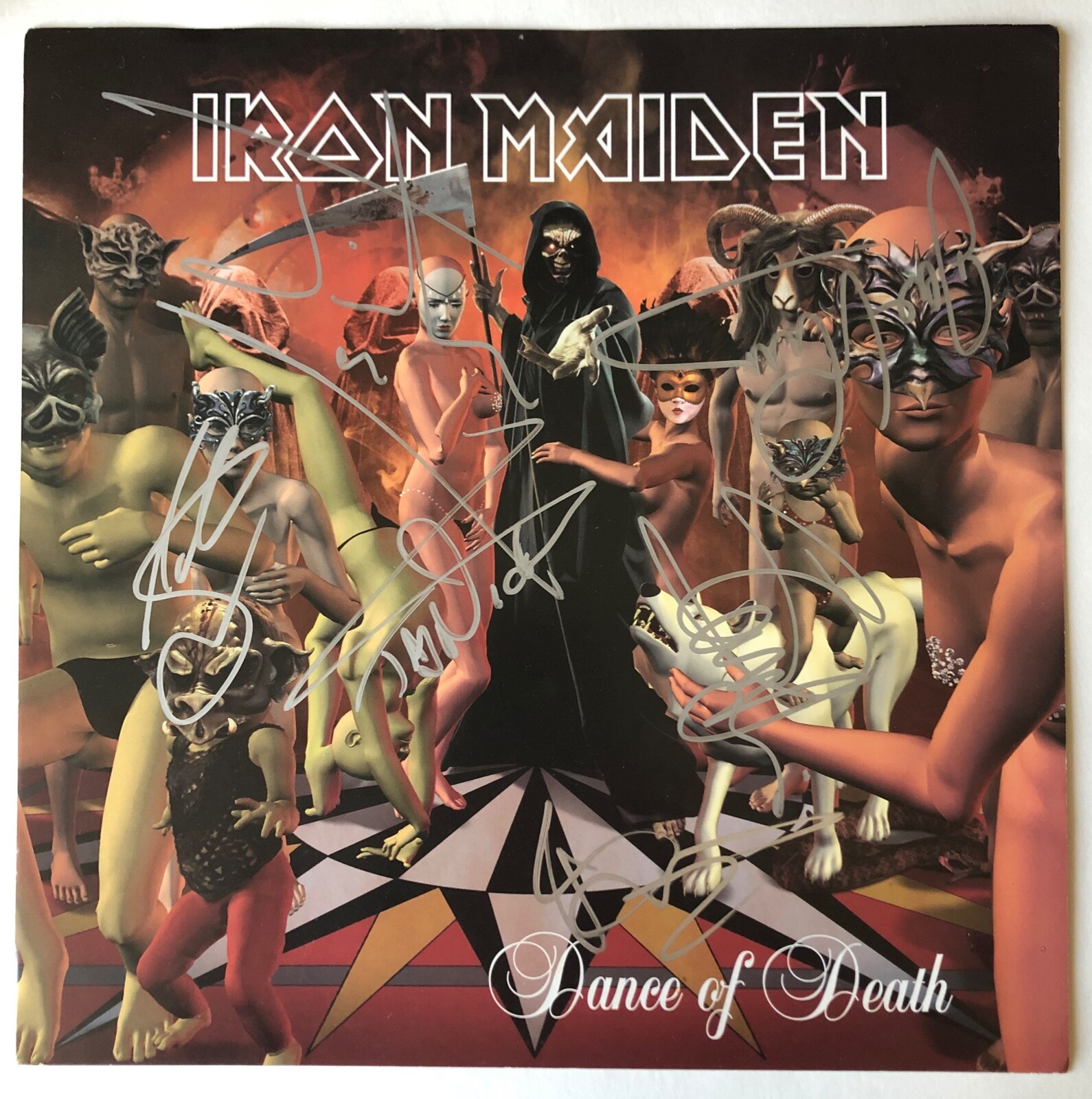 Iron Maiden Dance of Death サイン入り IRON MAIDEN - Dance With Death Album Promo Autographed | eBay