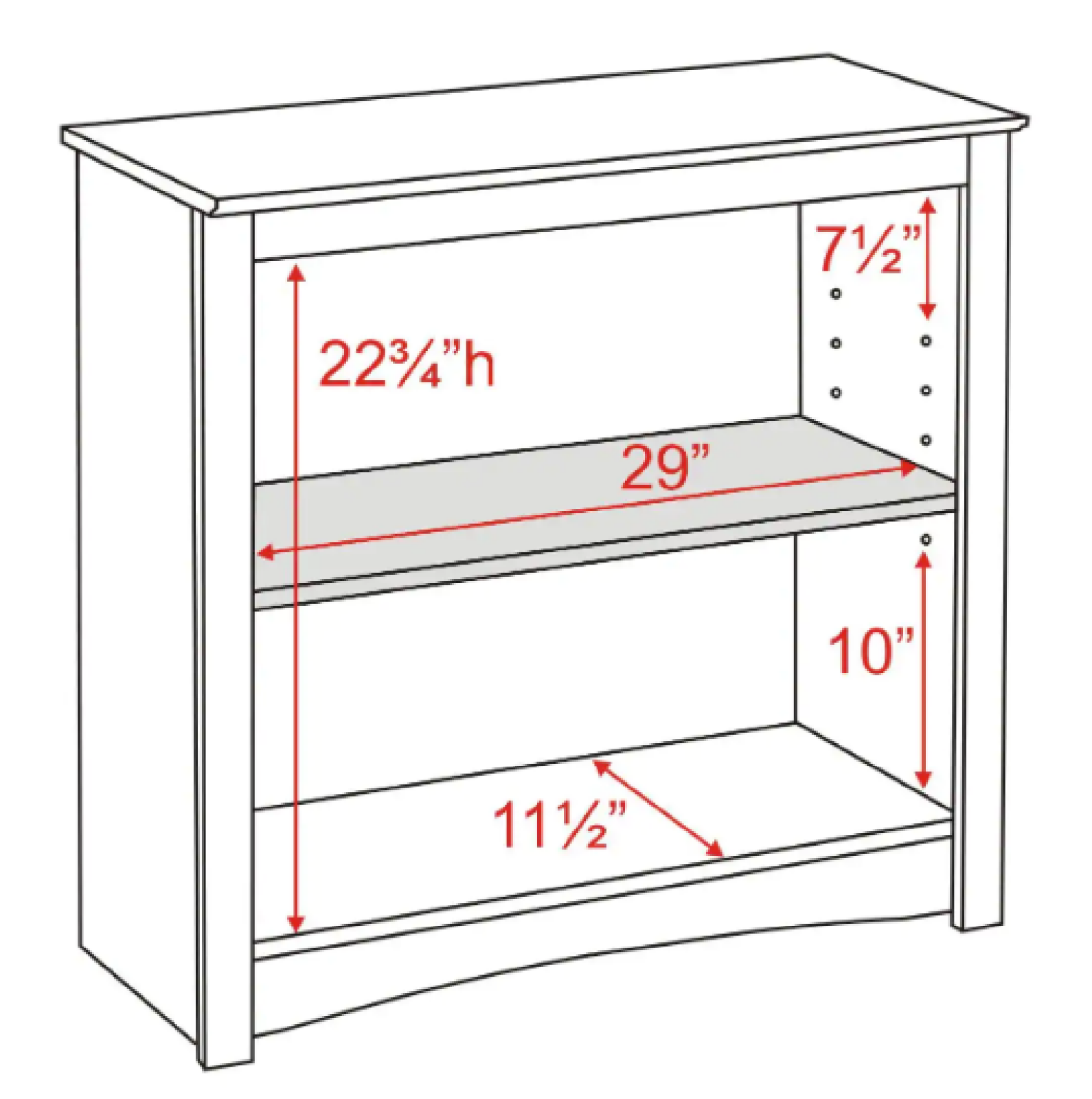 2-shelf Bookcase- OAK- This Shelf will Provide Extra Storage in your Home,Office