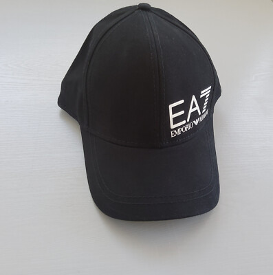 EA7 Emporio Armani Unisex Baseball Cap  In Black Colour Has Tags 100% Cotton