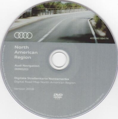 2007-2009 AUDI Q7 NORTH AMERICA 2016 NAVIGATION DVD MMI 2G ROAD MAP UPDATE GPS