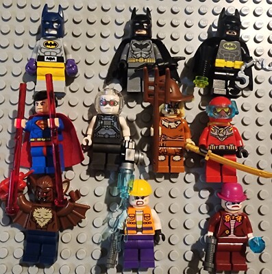 Lego DC Super Heroes Minifigures Lot and Accessories