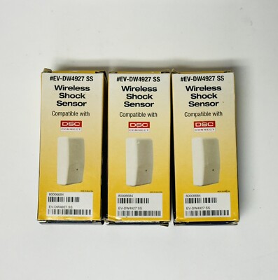 Lot Of 3 DSC Connect EV-DW4927SS Wireless Shock Sensor New