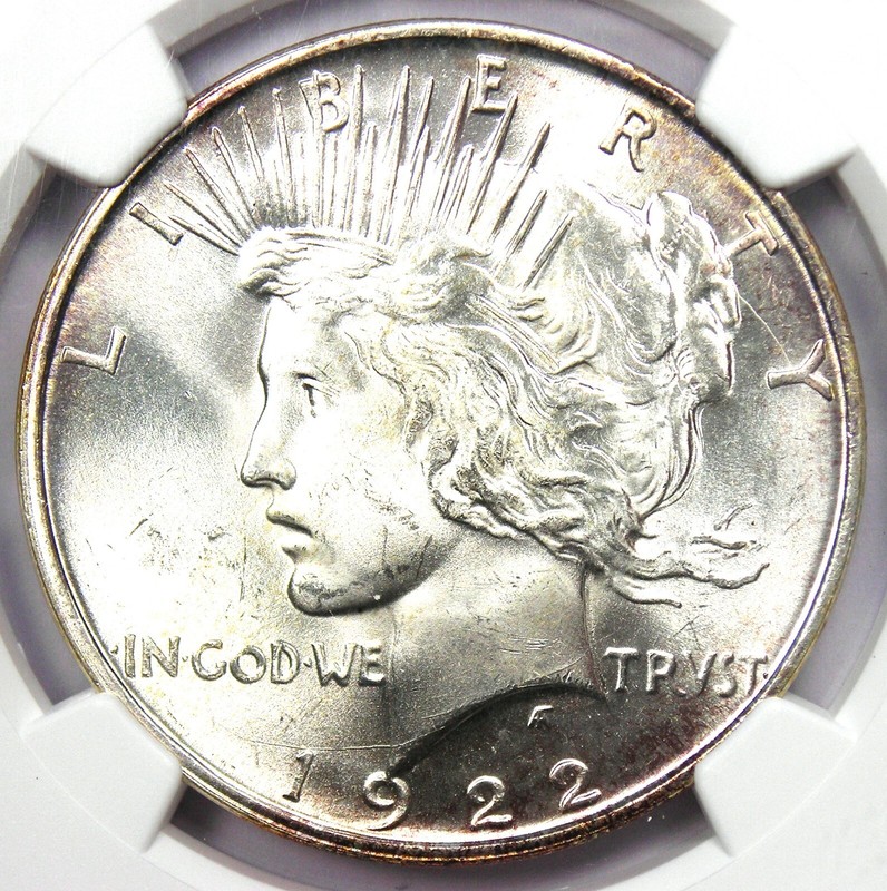 1922-D Peace Silver Dollar $1 - Certified NGC MS66+ Plus