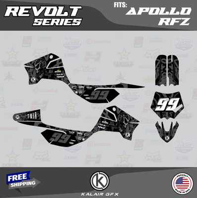 Graphics Kit for Apollo RFZ X4 X5 X6, X14 to X19 REVOLT-Smoke