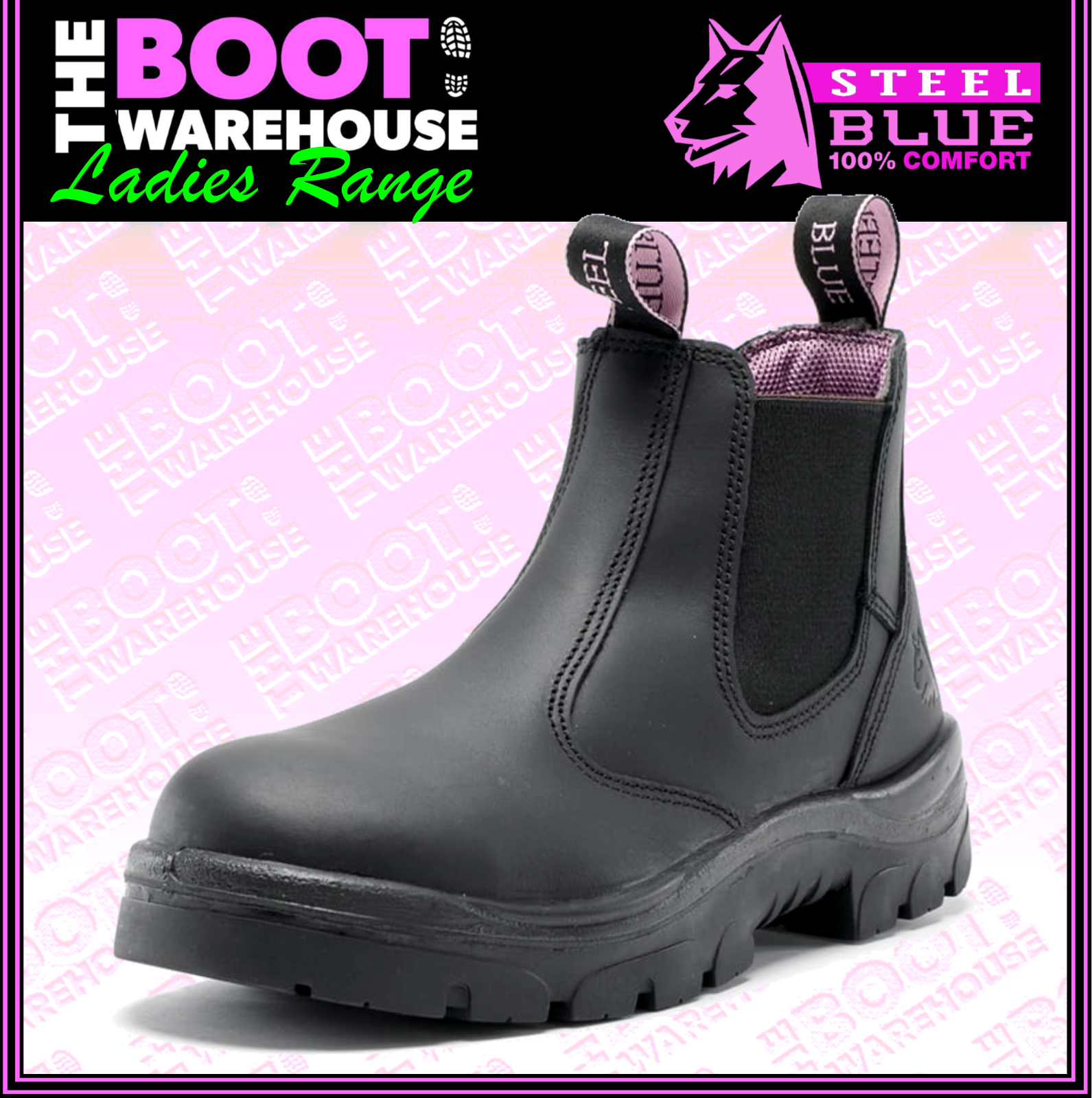 womens steel toe cap chelsea boots