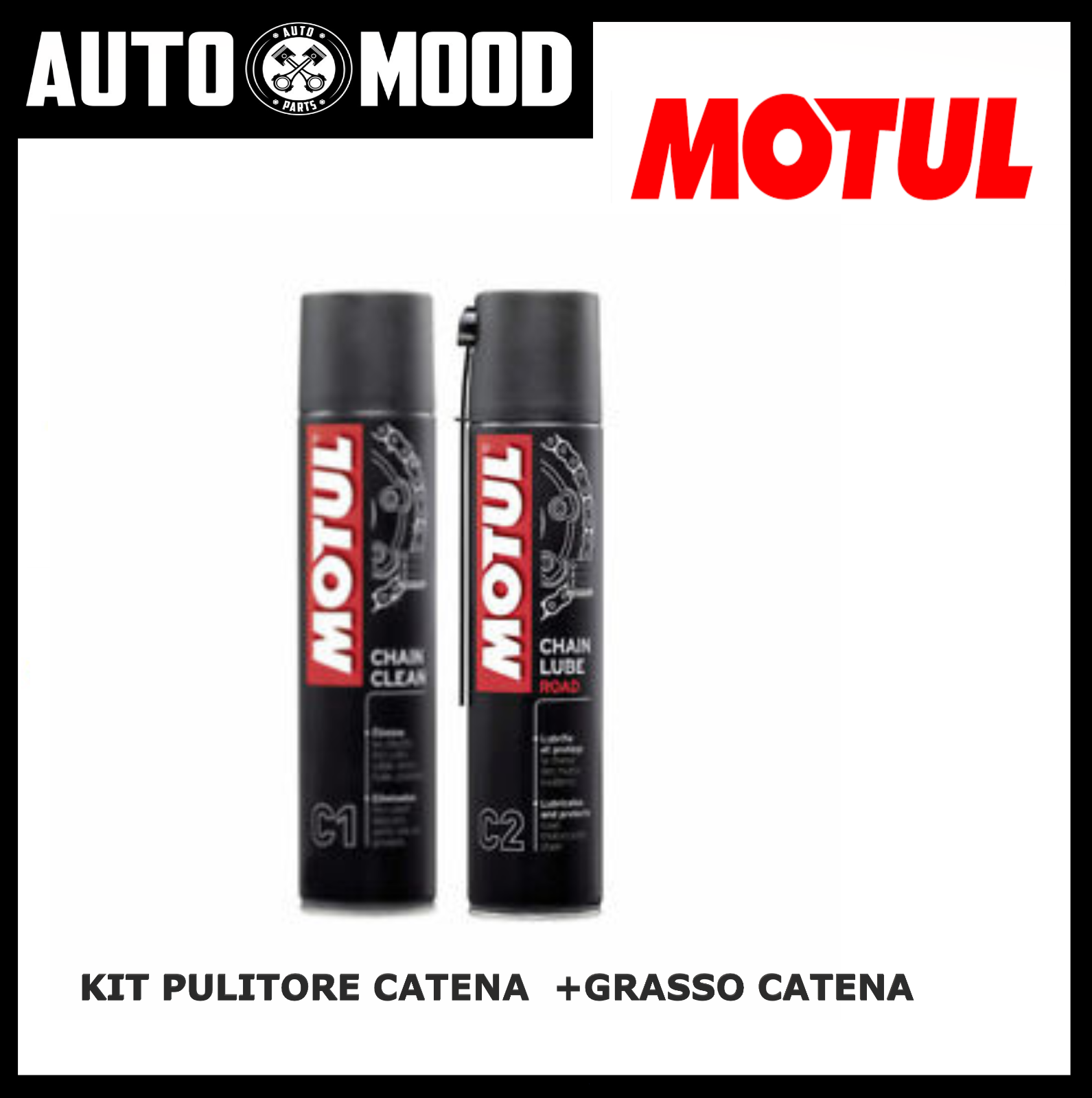 1 Flacone 150ml MOTUL C5 CHAIN PASTE Lubrificante Grasso Per Catena Con Pennello Mo20