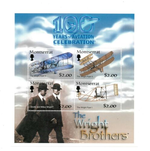 Montserrat - 2003 The Wright Brothers 100 Years of Aviation - Sheet of 4 - MNH