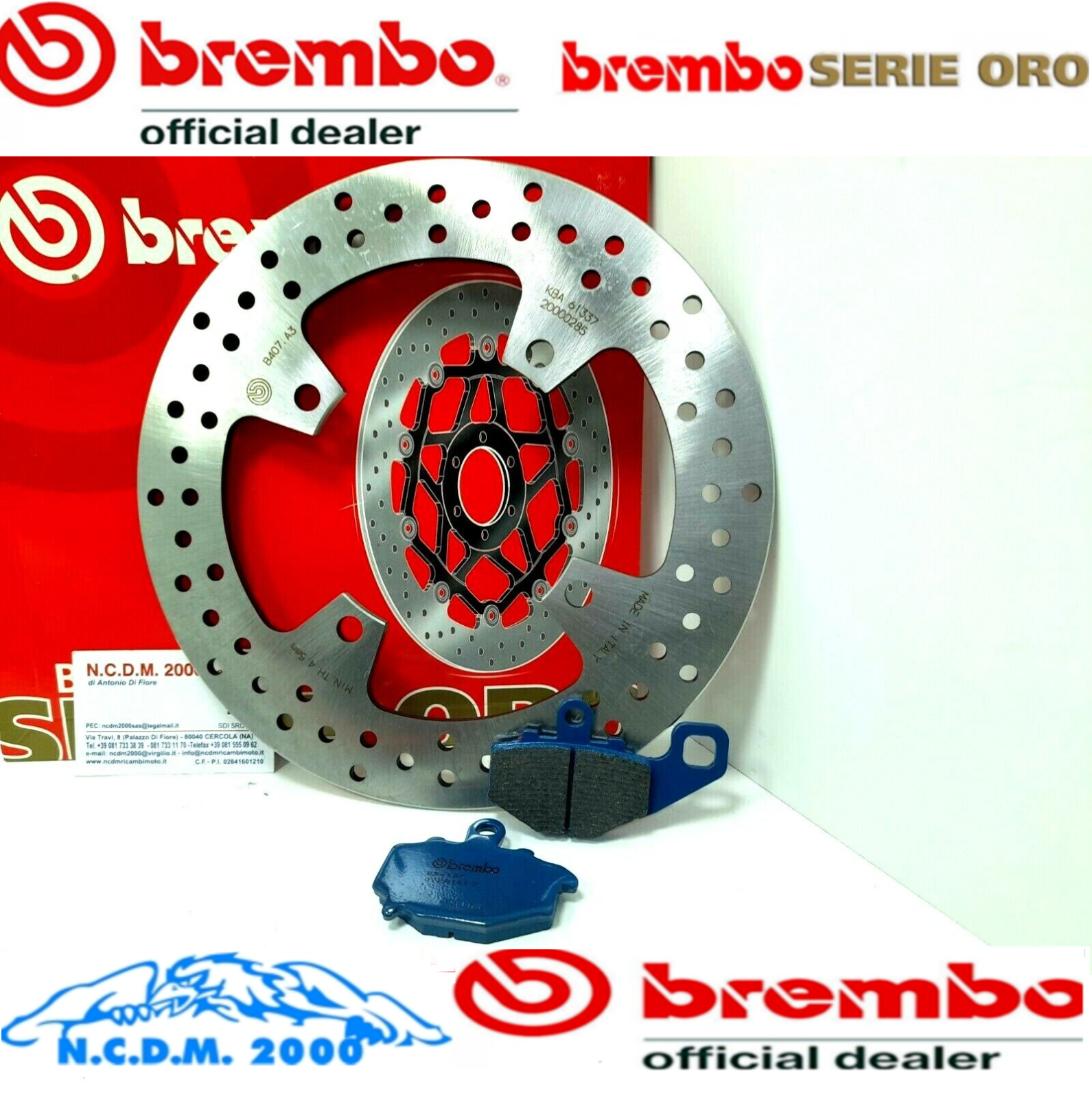 キングダム Brembo Rear Brake Disc + Pads for Kawasaki Z 1000 SX ABS