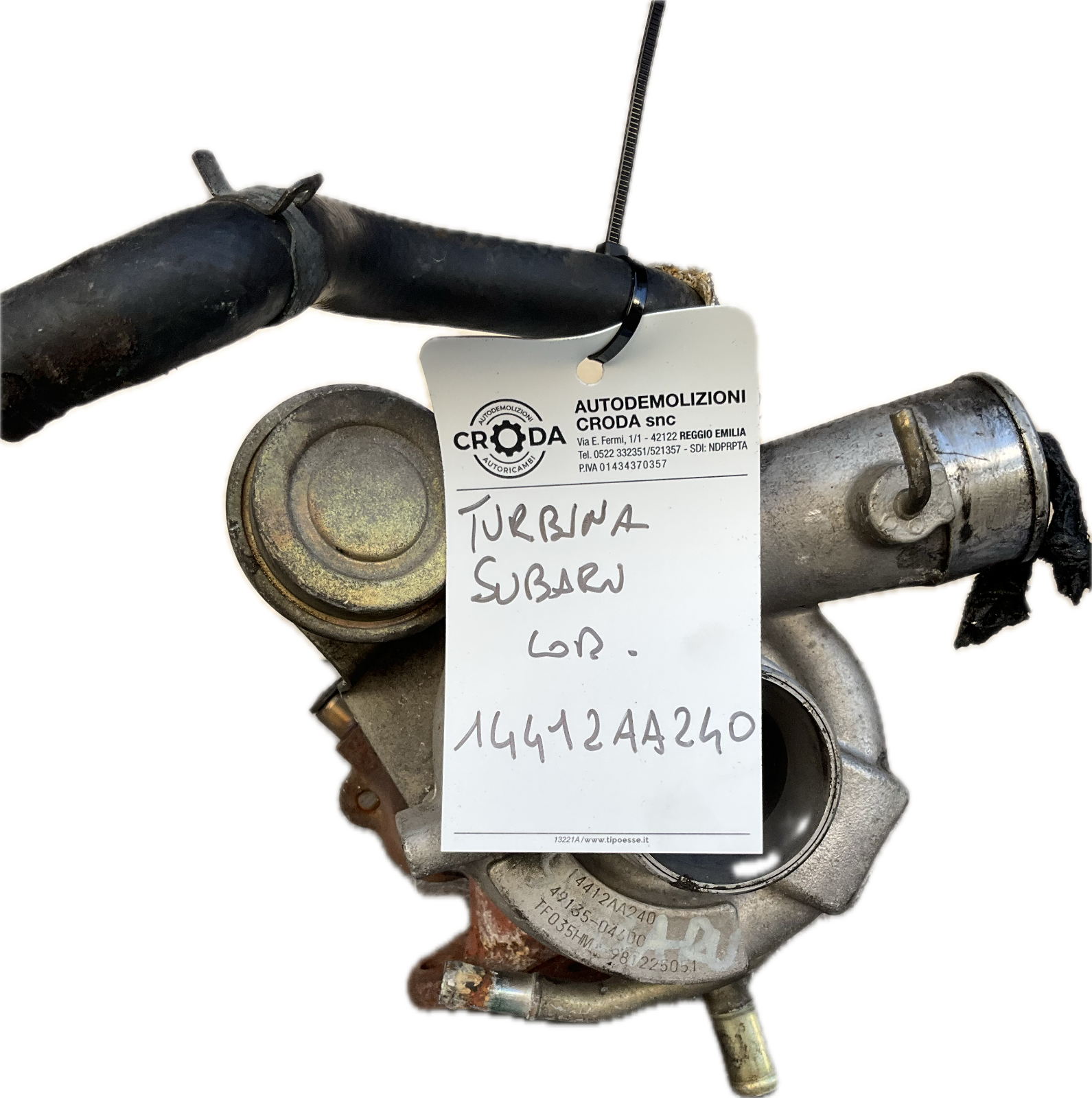 Turbo turbina per modello SUBARU FORESTER codice ricambio 14412AA240 49135-04600