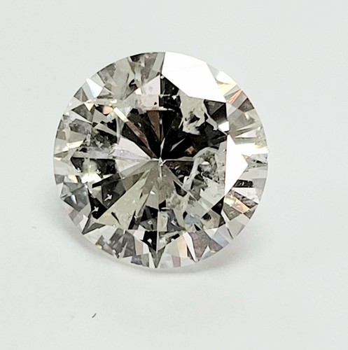 2.81ct J Color I1 Clarity Round Excellent Cut Brilliant Natural Loose