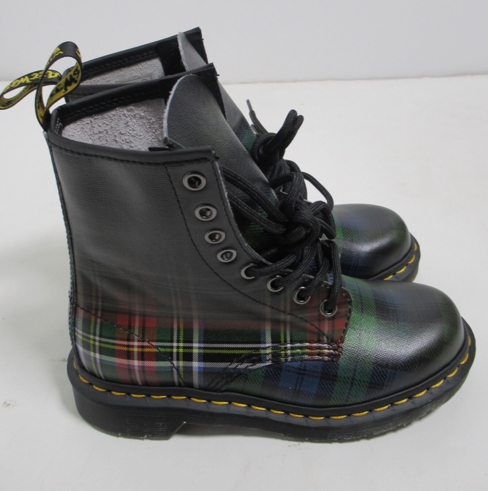 Dr Martens 1460 Tartan Leather Lace Up Boots Red Stewart+Black 4 US M / 5  US L | eBay